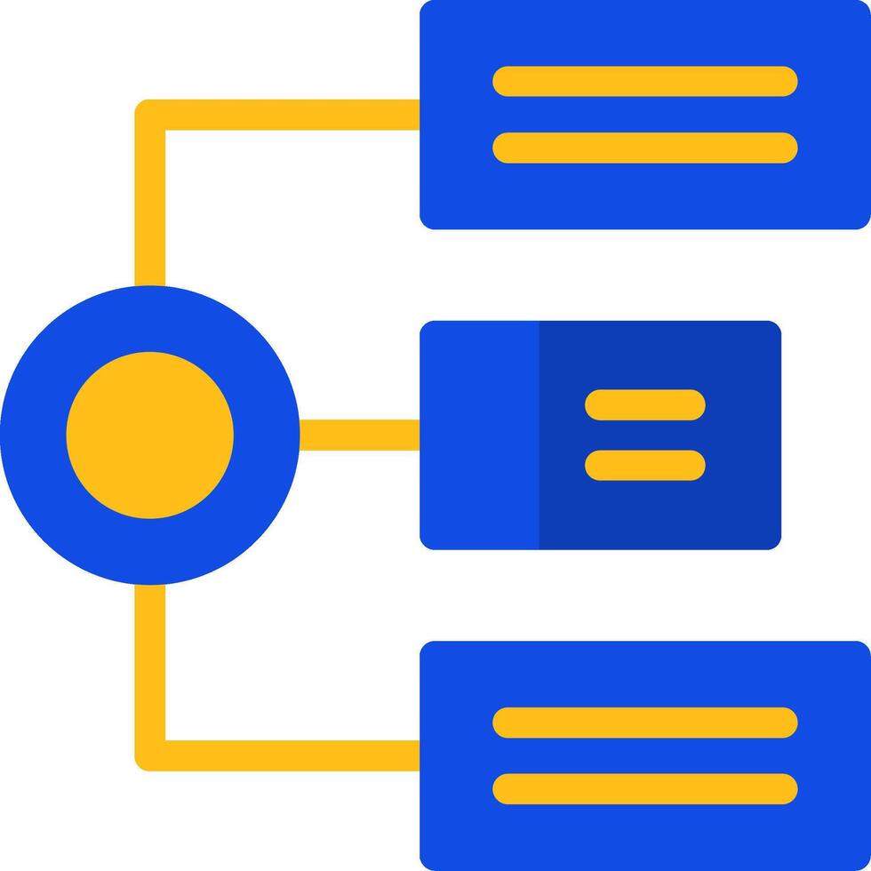 Algorithm Flat Two Color Icon vector