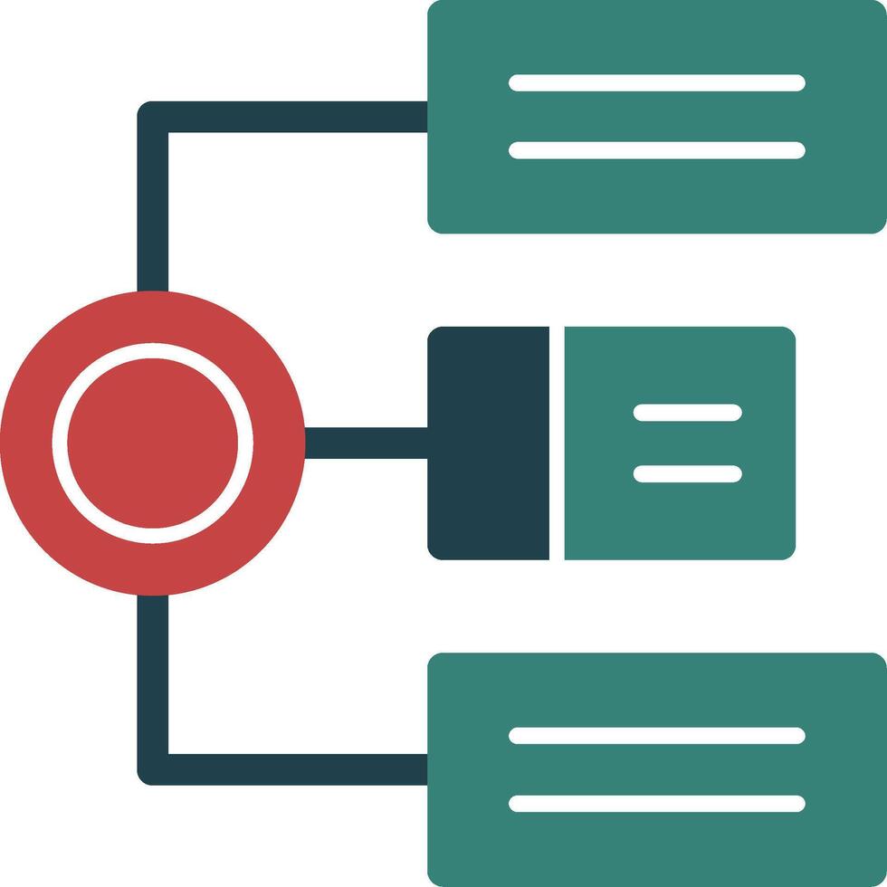 Algorithm Glyph Two Color Icon vector