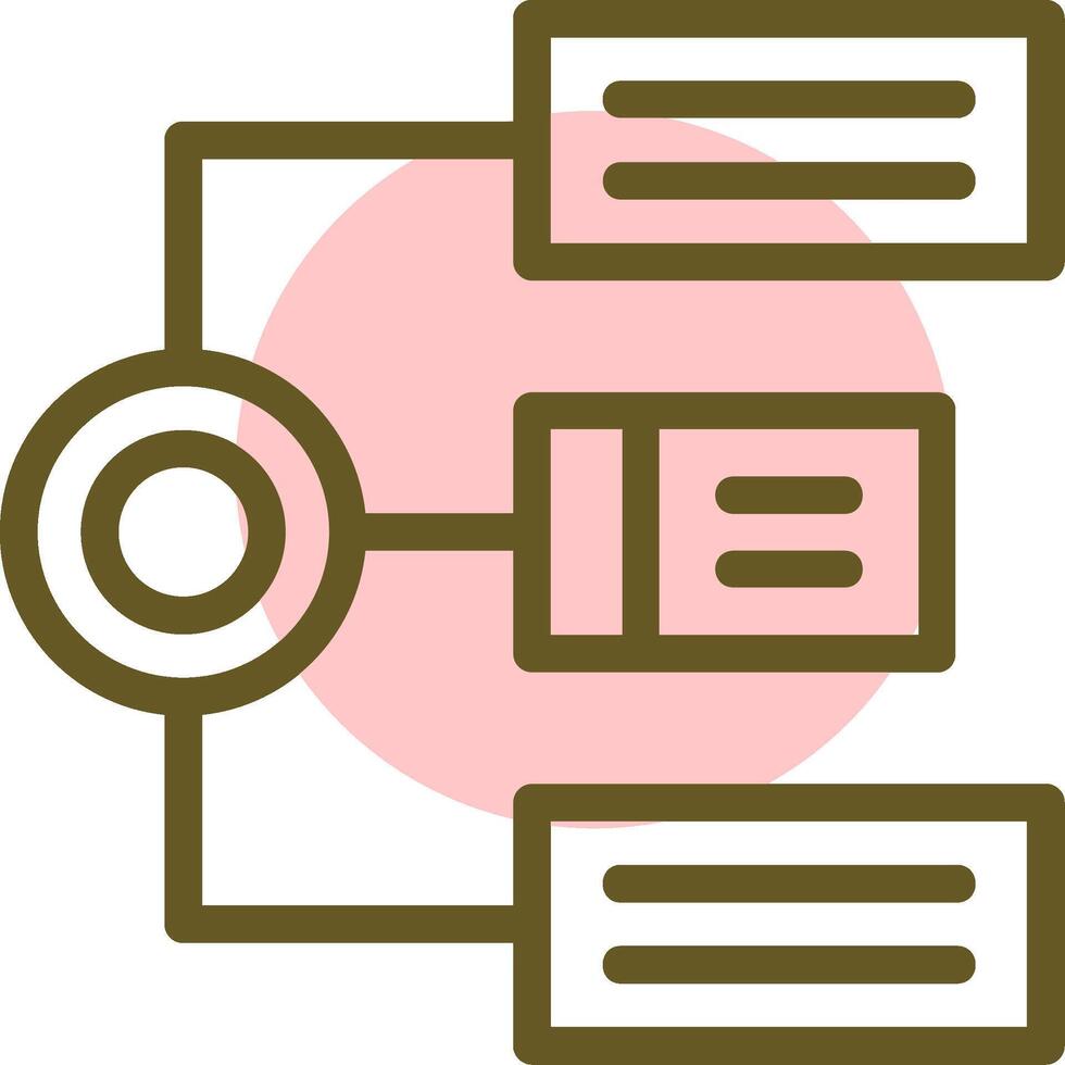 Algorithm Linear Circle Icon vector