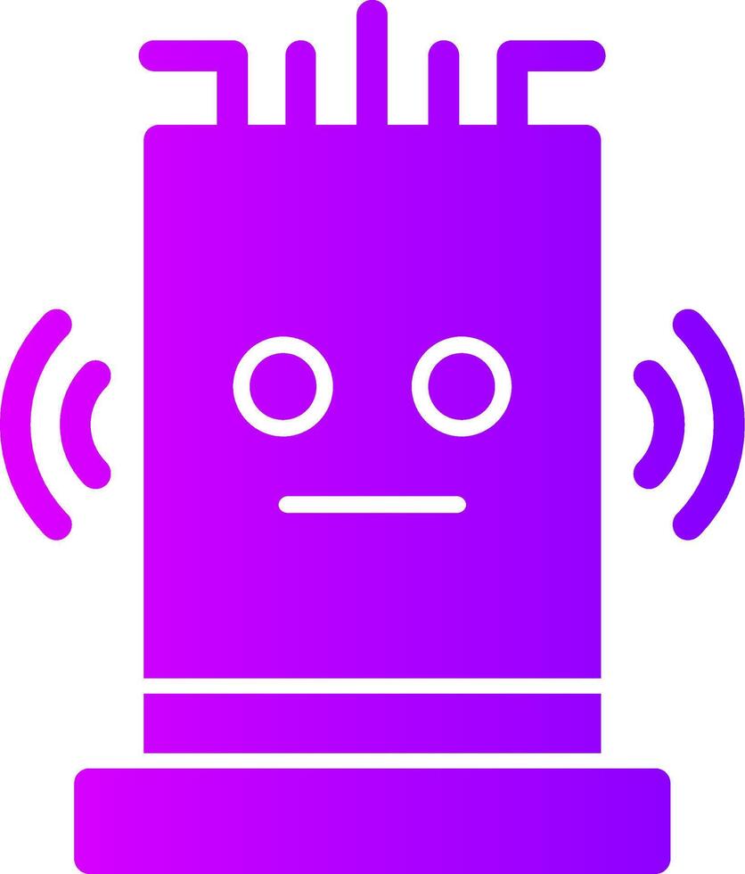 Smart Assistant Solid Multi Gradient Icon vector