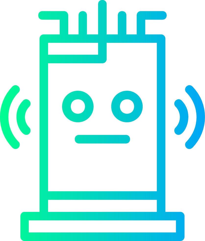 Smart Assistant Linear Gradient Icon vector