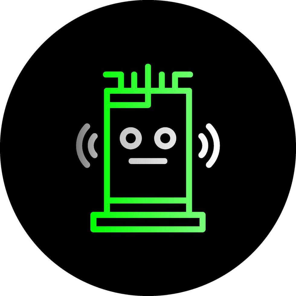 Smart Assistant Dual Gradient Circle Icon vector