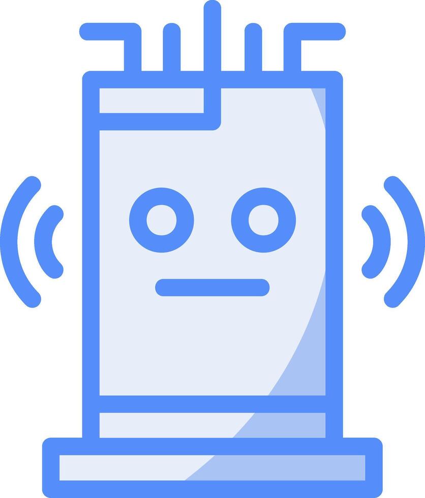 Smart Assistant Line Filled Blue Icon vector