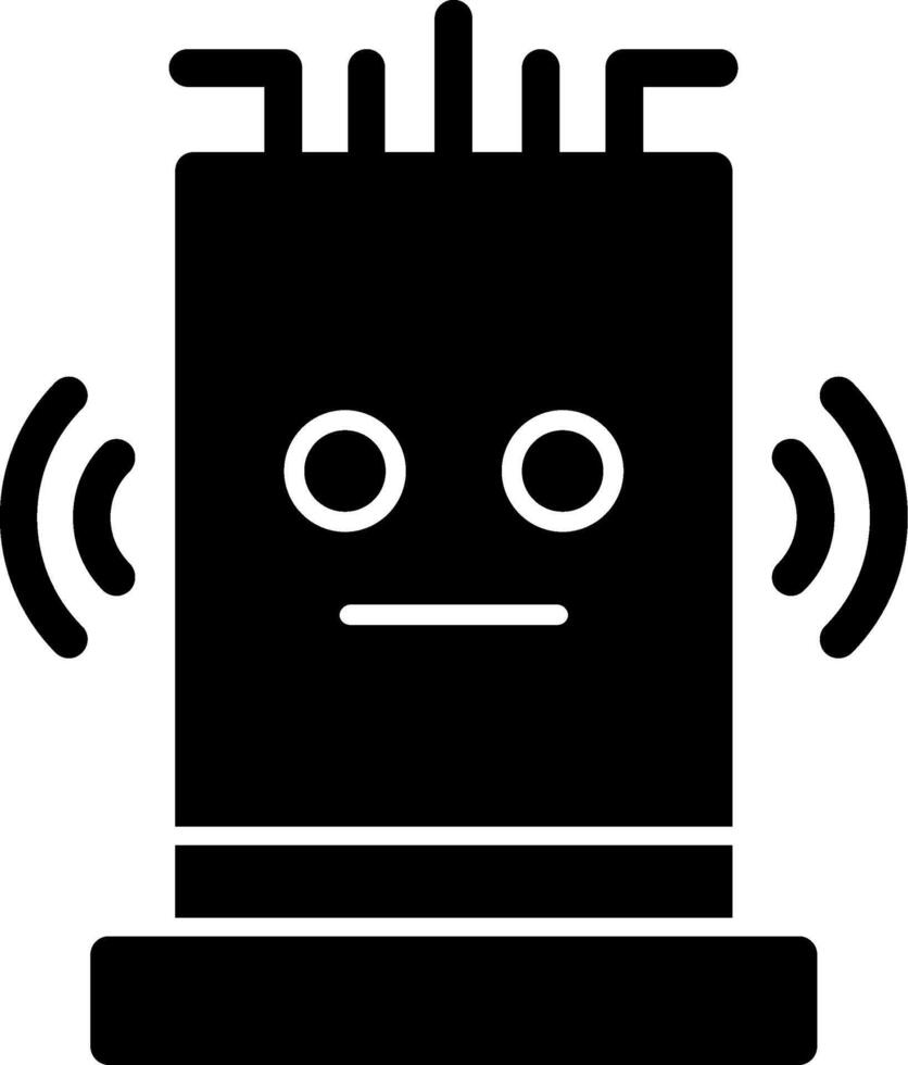 Smart Assistant Glyph Icon vector