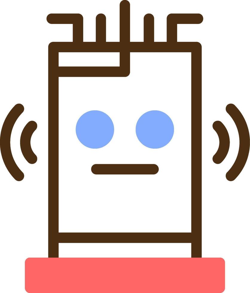 Smart Assistant Color Filled Icon vector