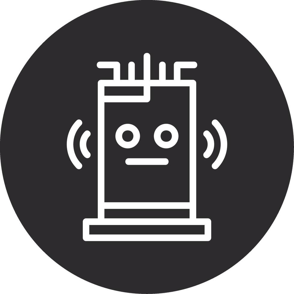 Smart Assistant Inverted Icon vector