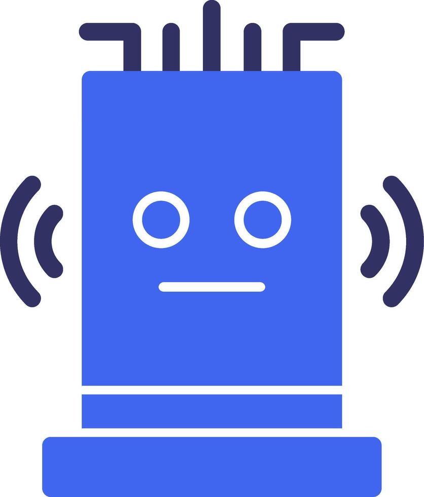 Smart Assistant Solid Two Color Icon vector