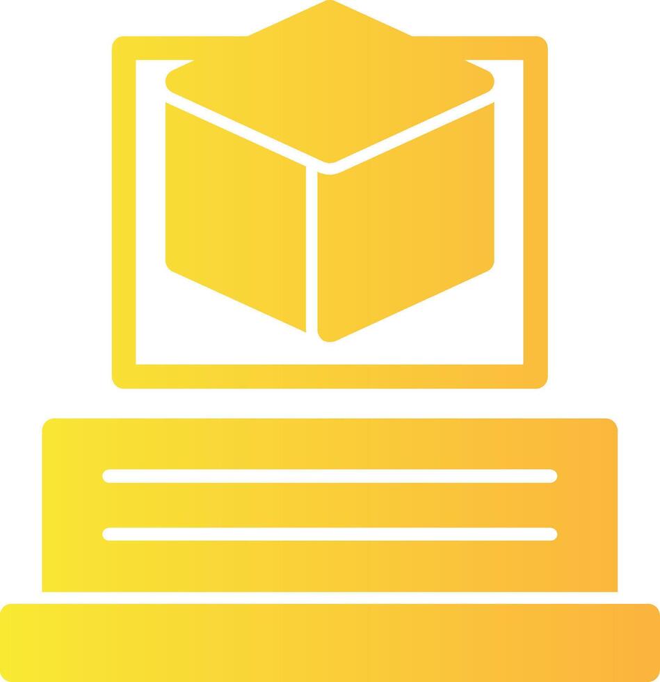 Augmented Reality Solid Multi Gradient Icon vector