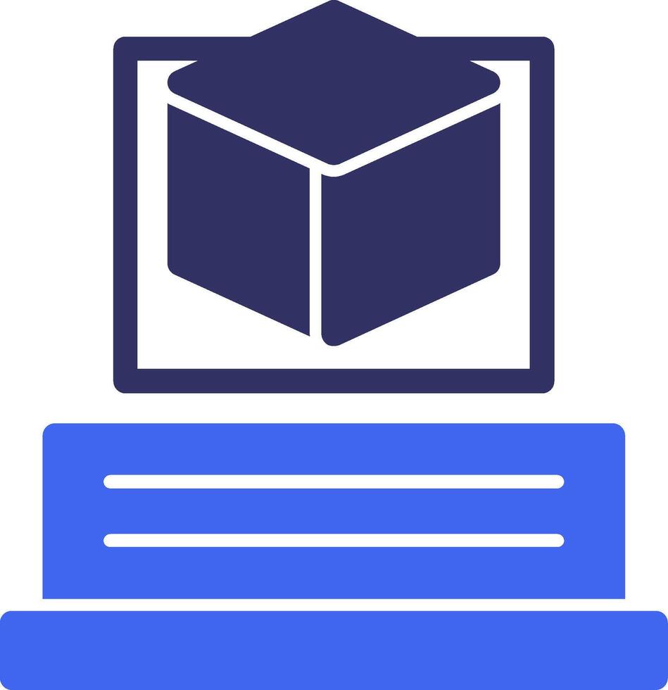 Augmented Reality Solid Two Color Icon vector