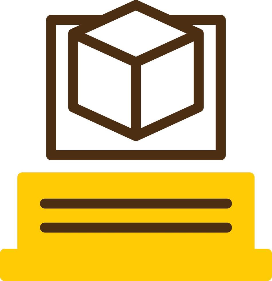 Augmented Reality Yellow Lieanr Circle Icon vector