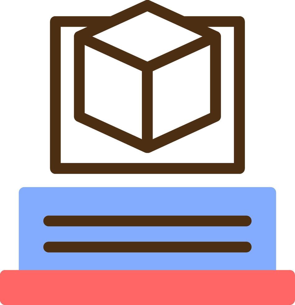 Augmented Reality Color Filled Icon vector