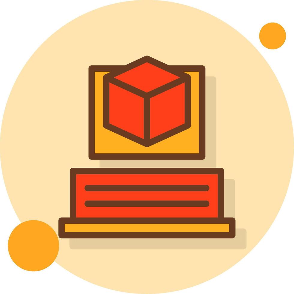 Augmented Reality Filled Shadow Circle Icon vector