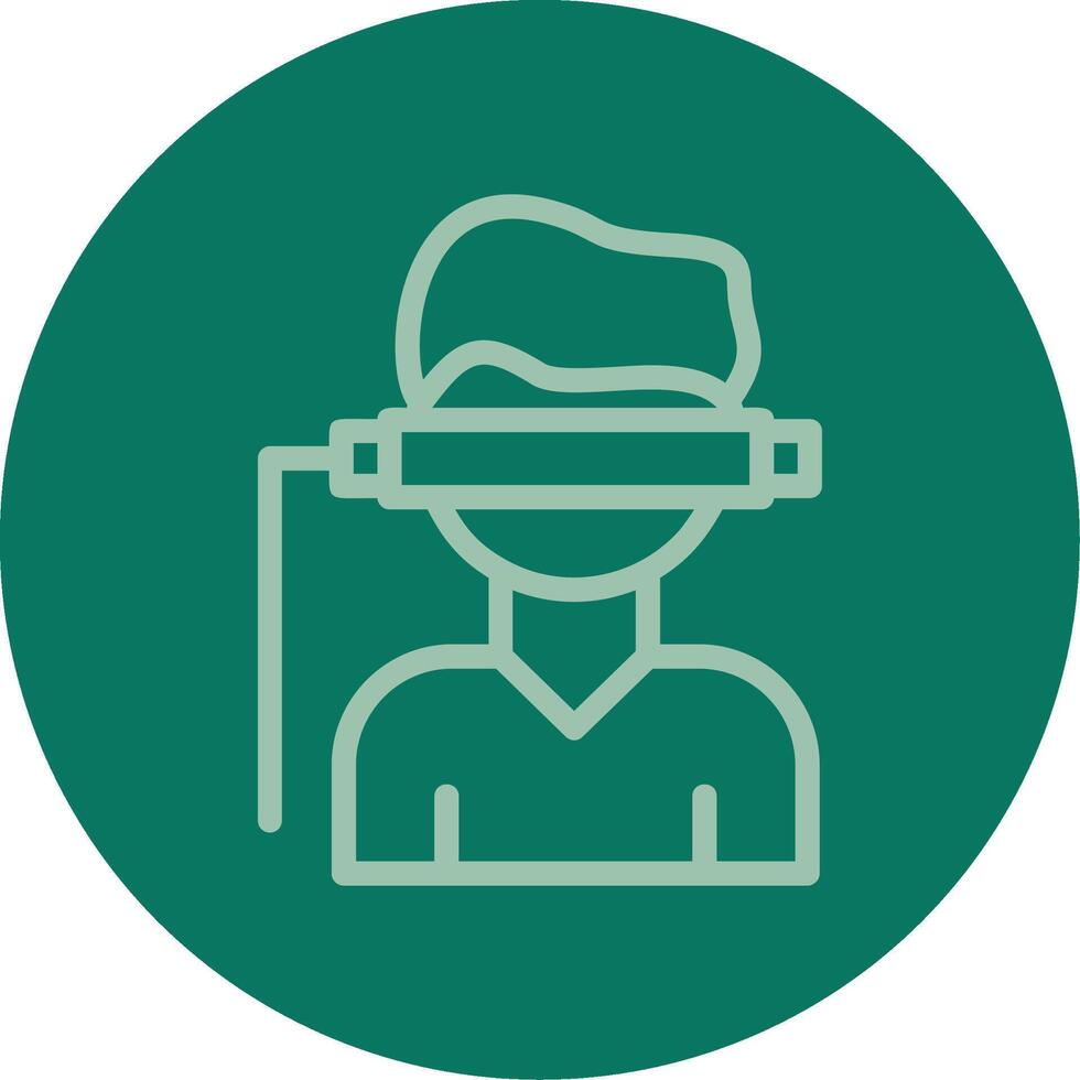 Virtual Reality Line Multi color Icon vector