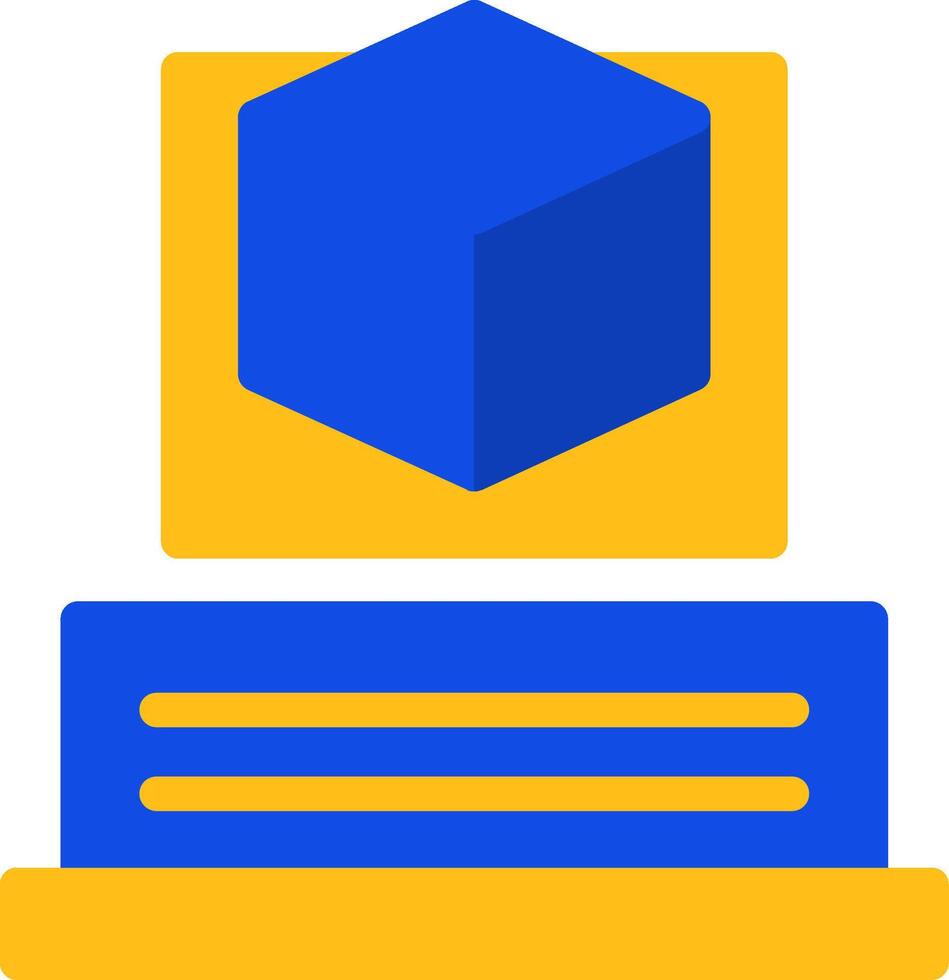 Augmented Reality Flat Two Color Icon vector