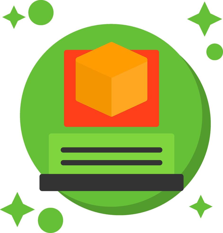 Augmented Reality Tailed Color Icon vector