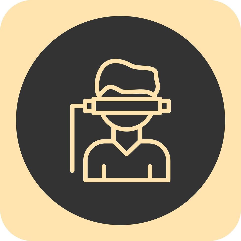 Virtual Reality Linear Round Icon vector