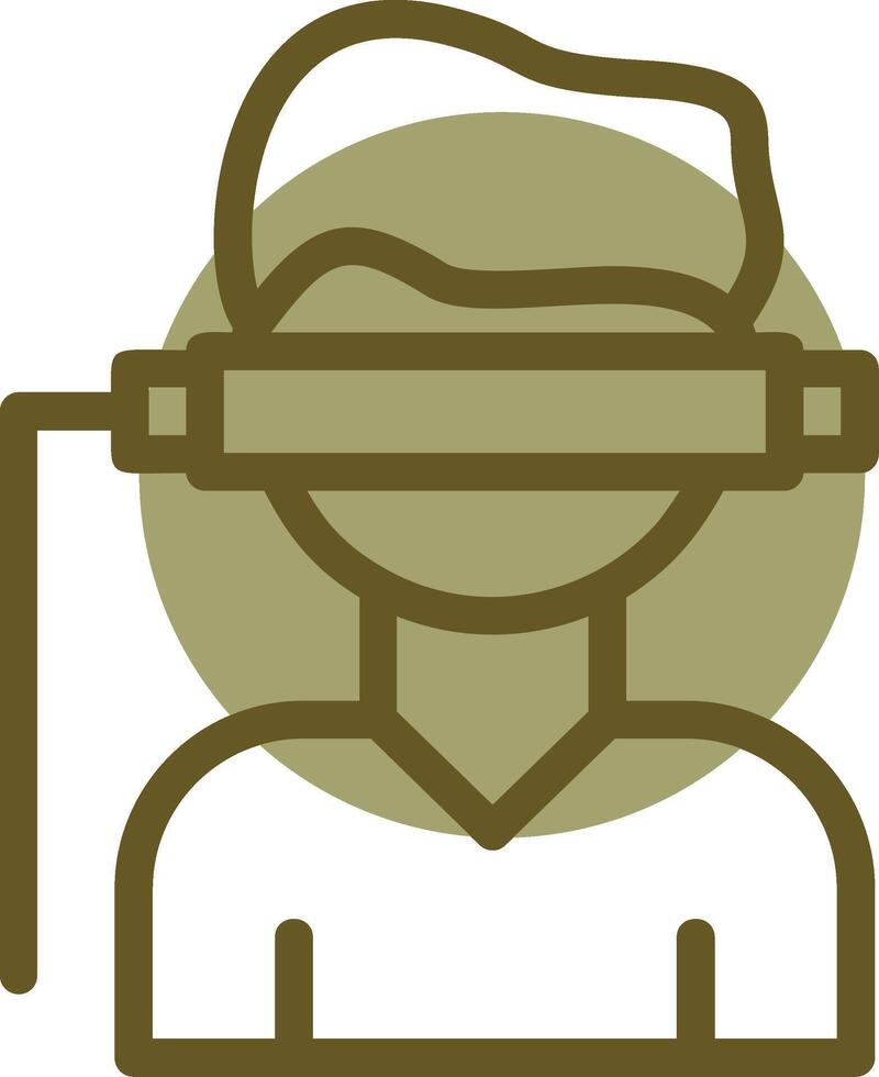 Virtual Reality Linear Circle Icon vector