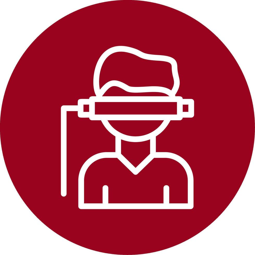 Virtual Reality Outline Circle Icon vector