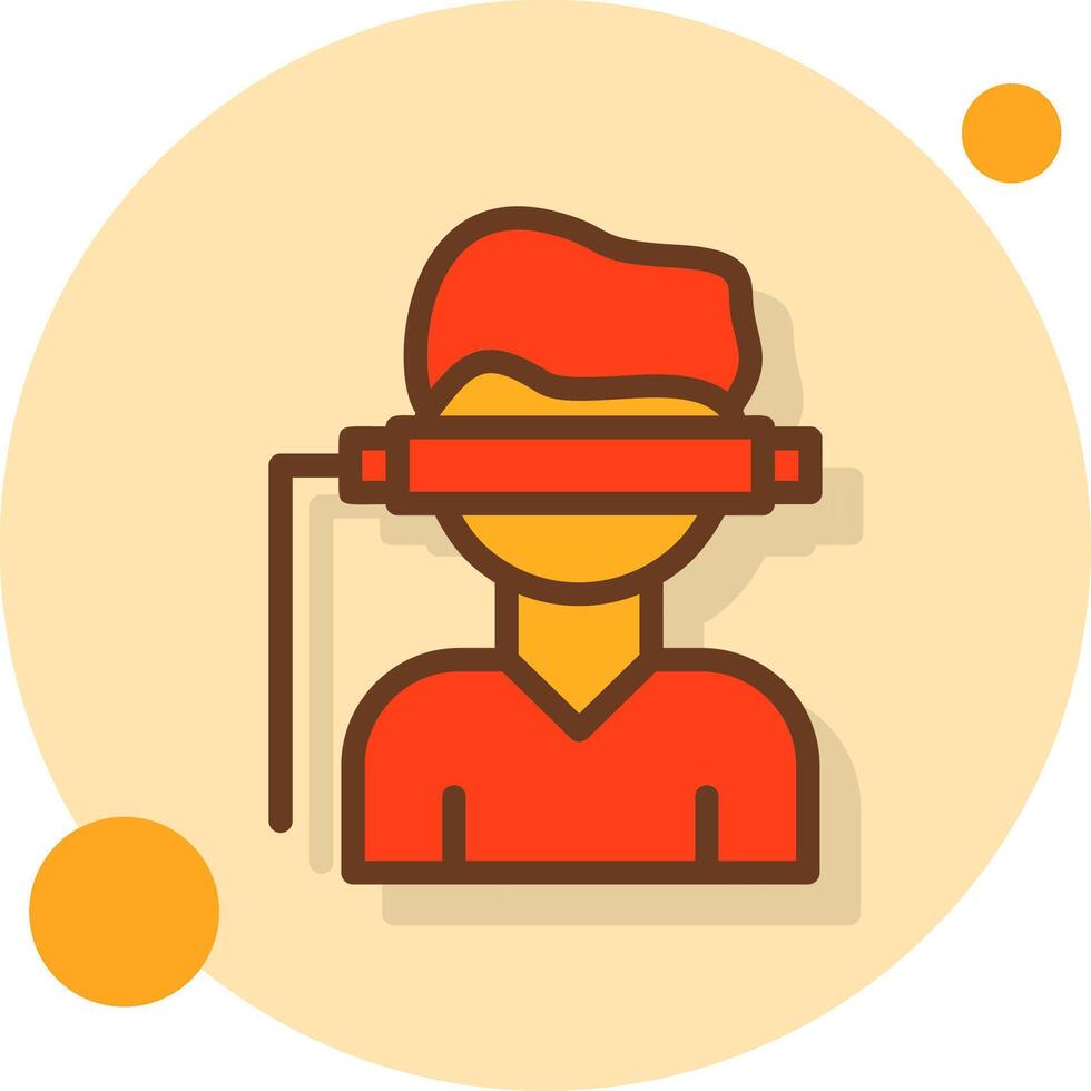 Virtual Reality Filled Shadow Circle Icon vector