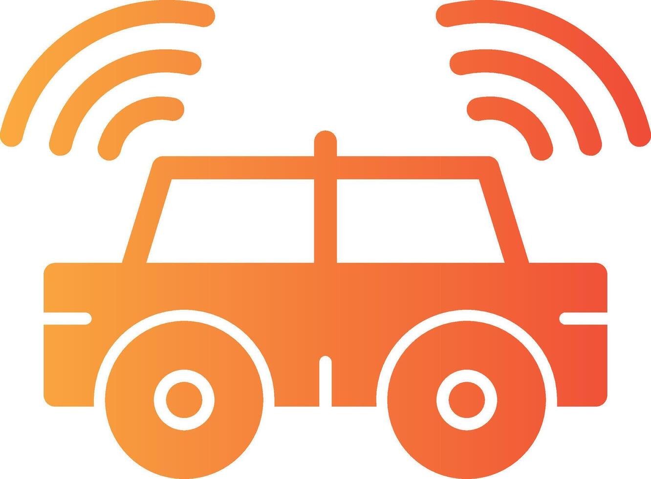 Autonomous Vehicle Solid Multi Gradient Icon vector