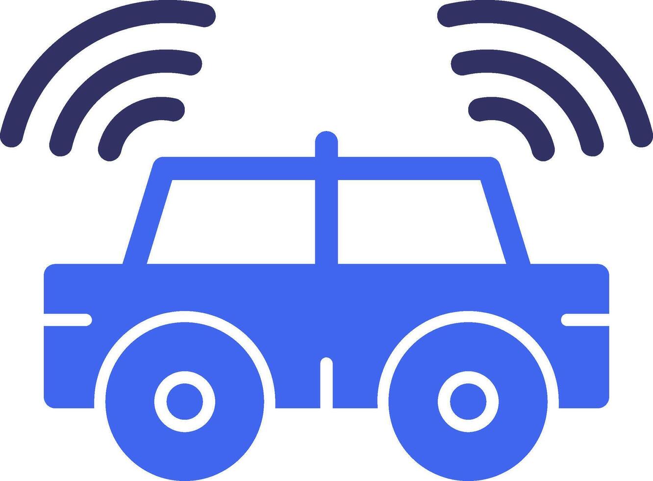 Autonomous Vehicle Solid Two Color Icon vector