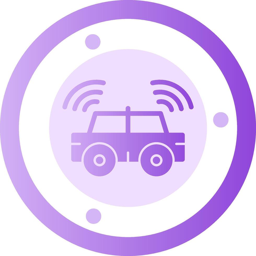 Autonomous Vehicle Glyph Gradient Icon vector
