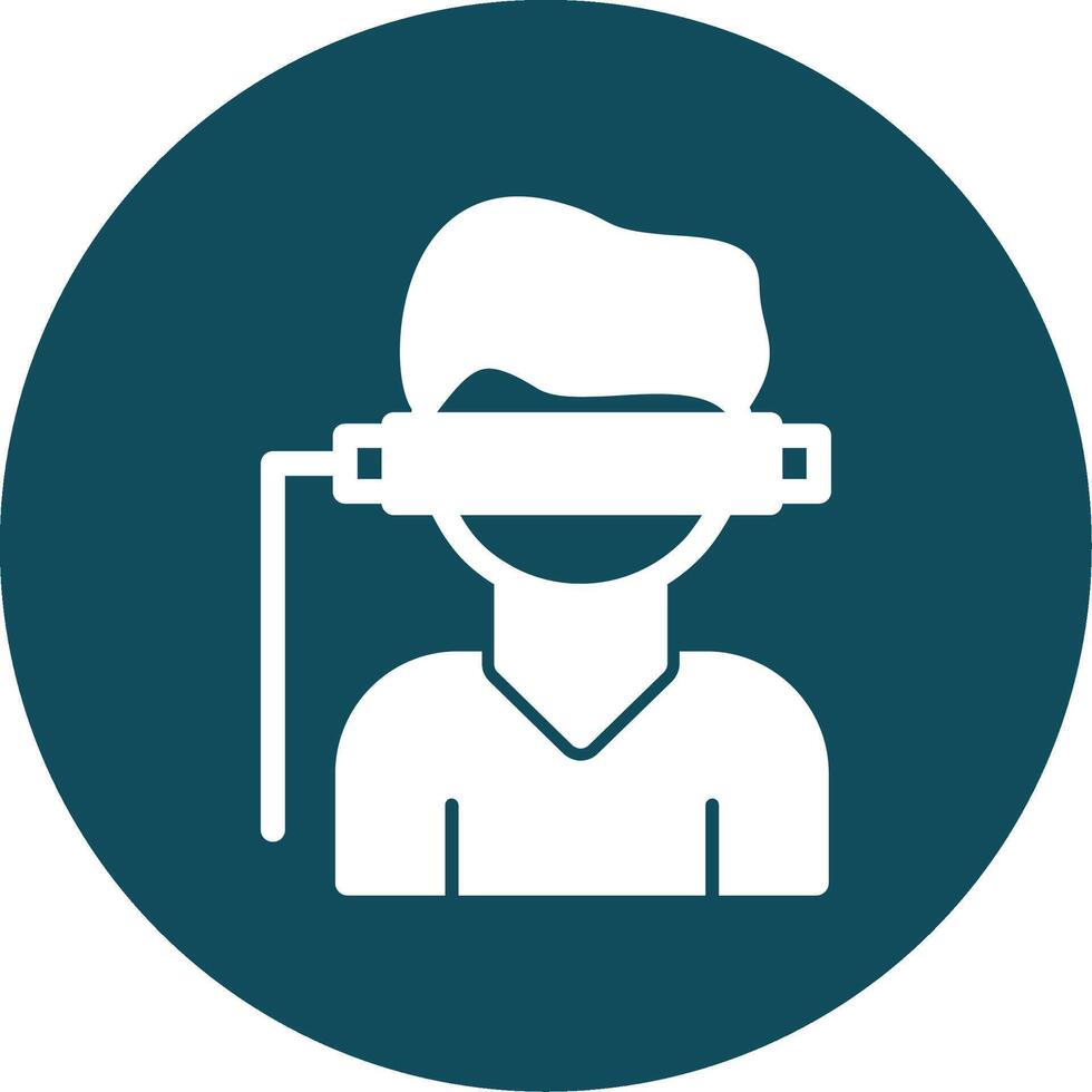 Virtual Reality Glyph Circle Icon vector