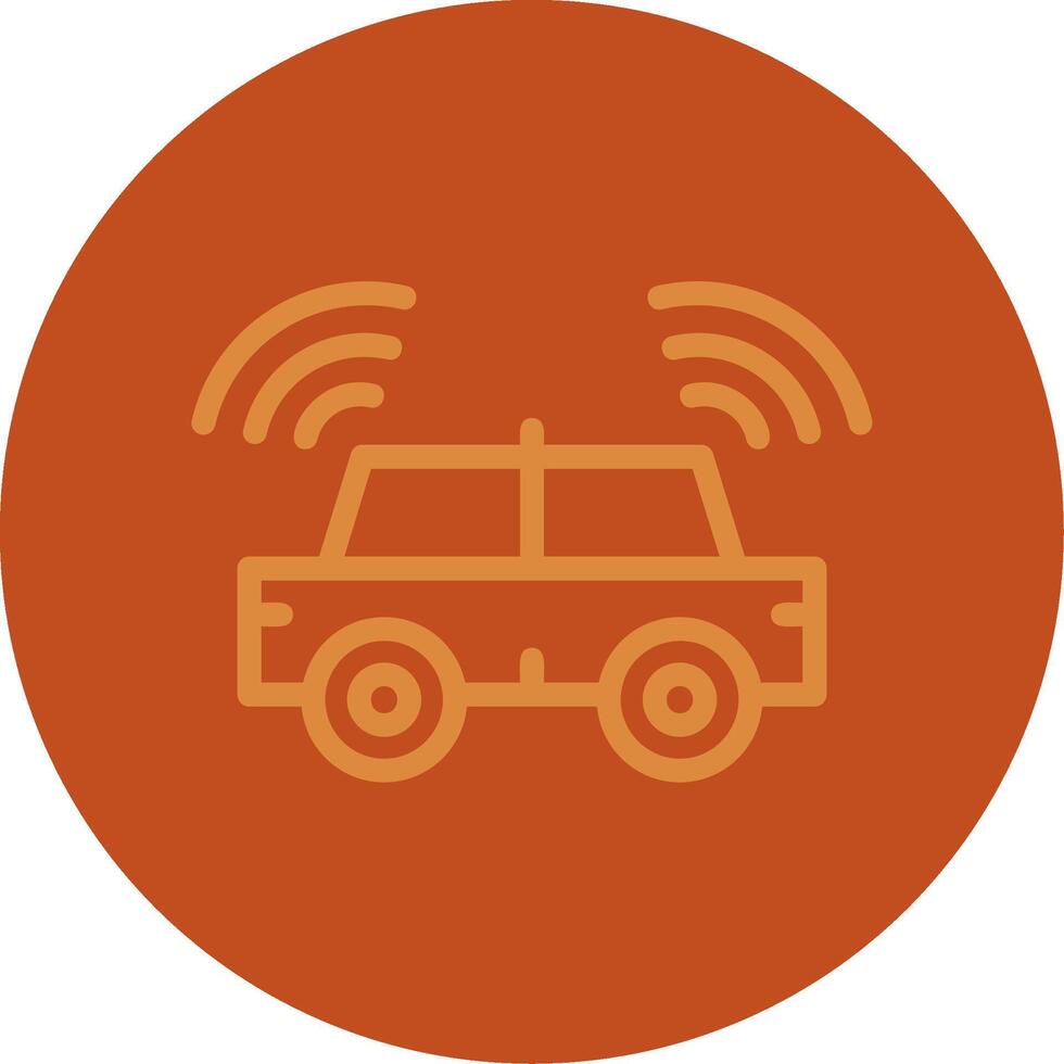 Autonomous Vehicle Line Multi color Icon vector