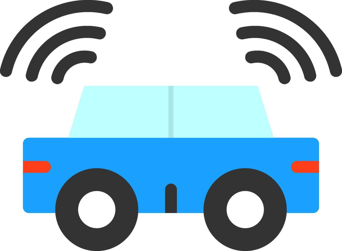 Autonomous Vehicle Flat Icon vector