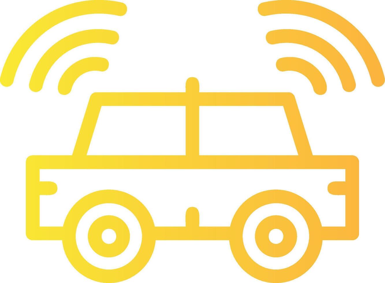 Autonomous Vehicle Linear Gradient Icon vector