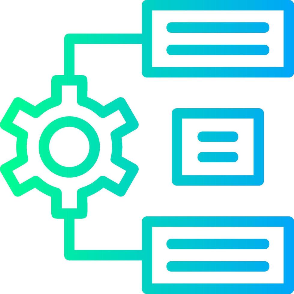 Natural Language Processing Linear Gradient Icon vector