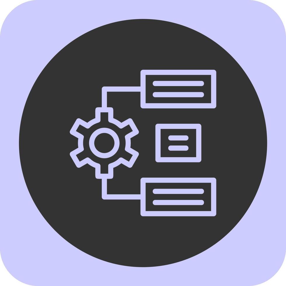 Natural Language Processing Linear Round Icon vector