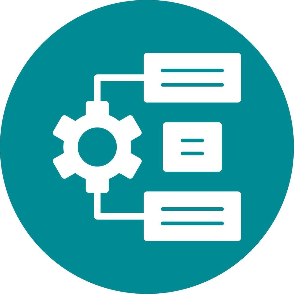 Natural Language Processing Glyph Circle Icon vector