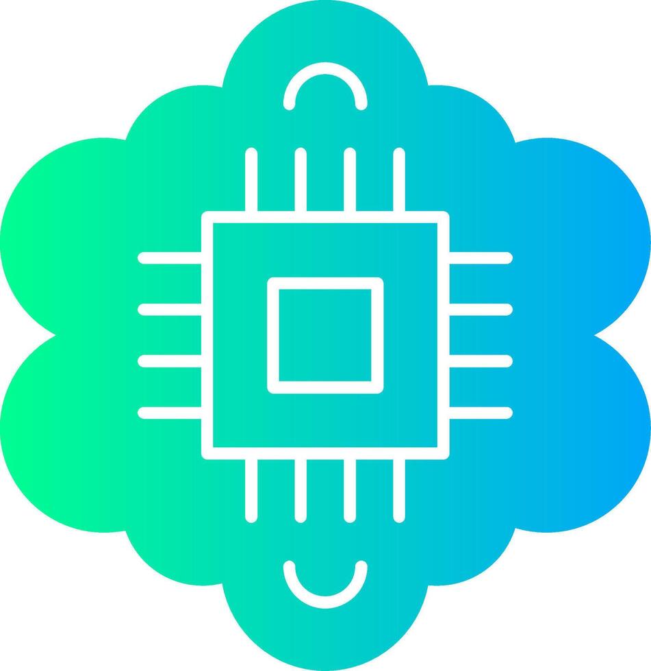 Cognitive Computing Solid Multi Gradient Icon vector