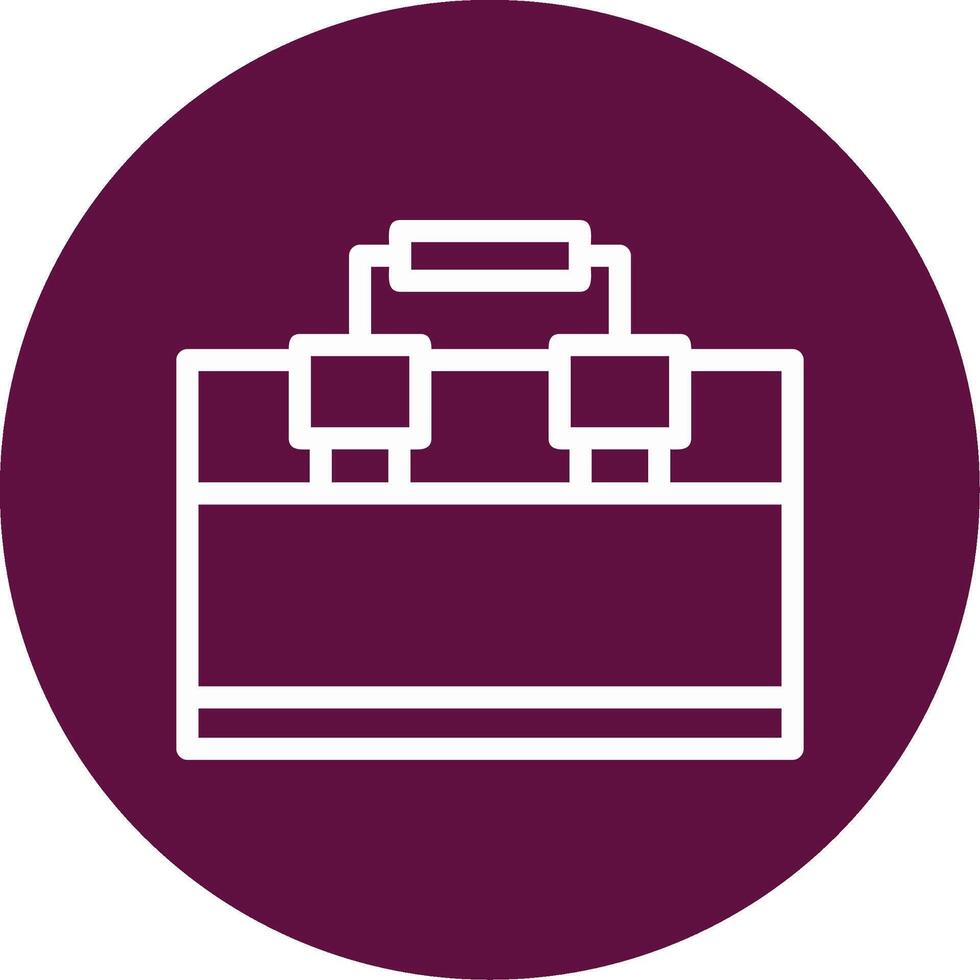 Briefcase symbolizing professionalism Outline Circle Icon vector