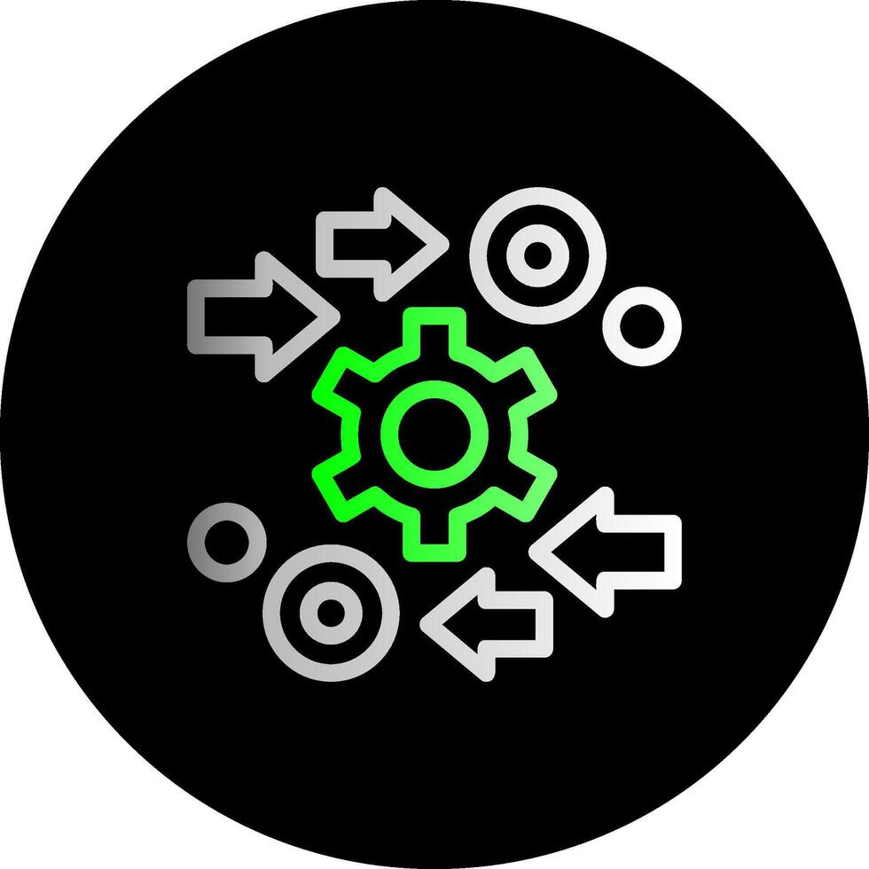 Automation Dual Gradient Circle Icon vector