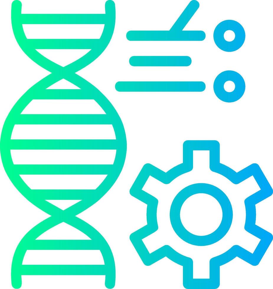 Genetic Engineering Linear Gradient Icon vector