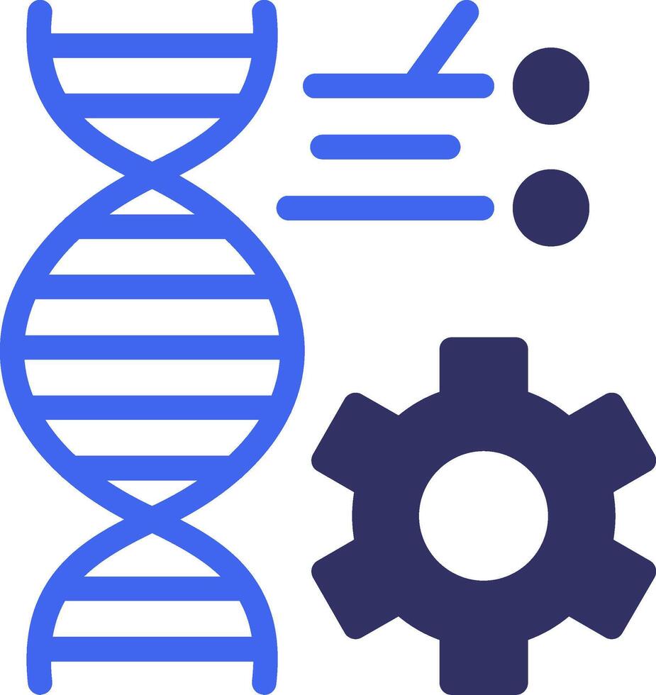 Genetic Engineering Solid Two Color Icon vector