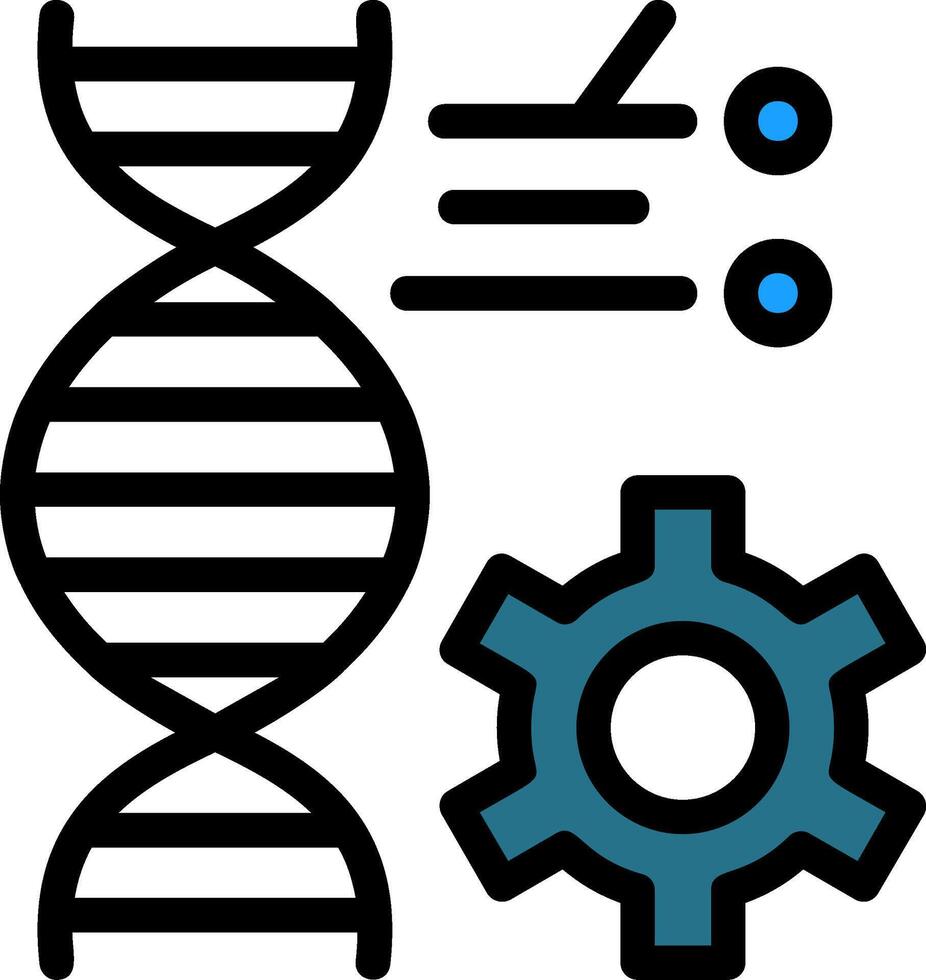 Genetic Engineering Line Filled Icon vector