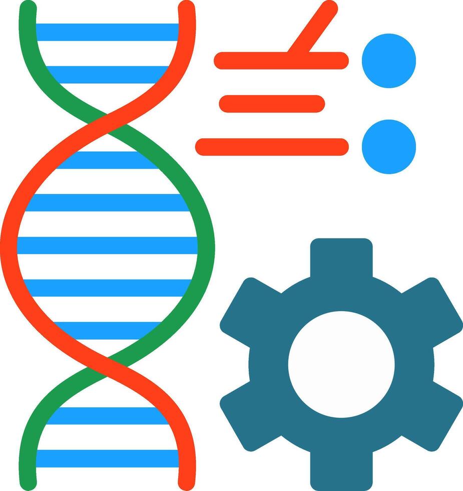 Genetic Engineering Flat Icon vector