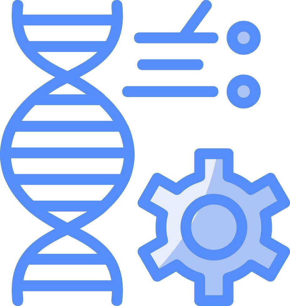 Genetic Engineering Line Filled Blue Icon vector