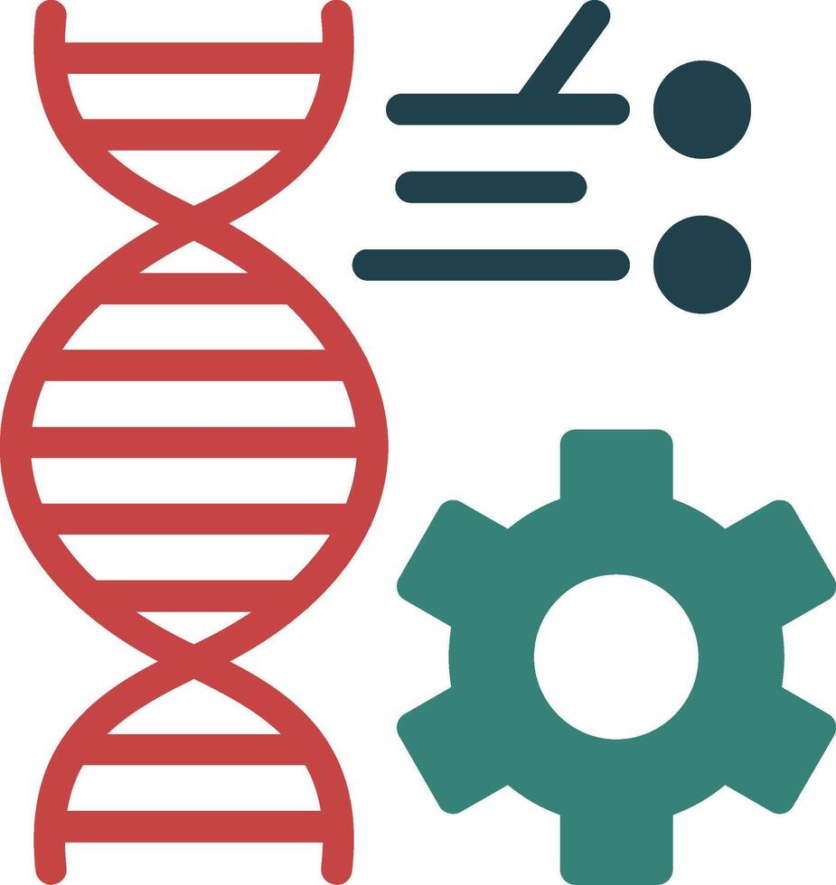 Genetic Engineering Glyph Two Color Icon vector