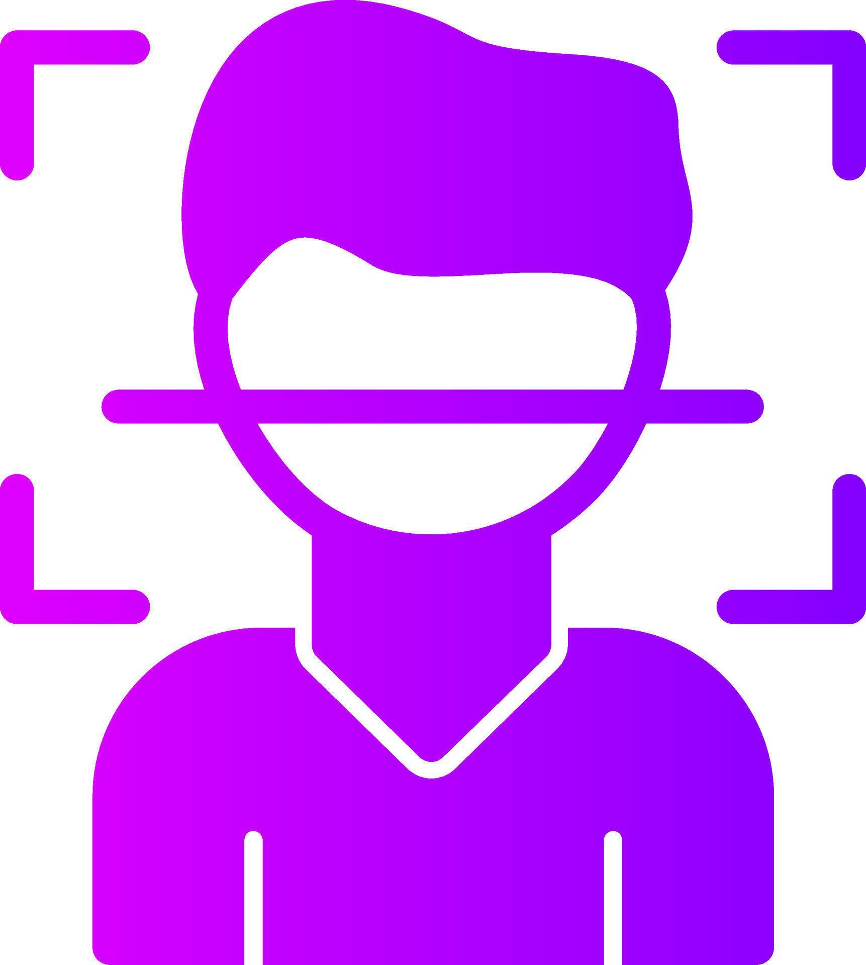 Facial Recognition Solid Multi Gradient Icon 39493216 Vector Art at ...