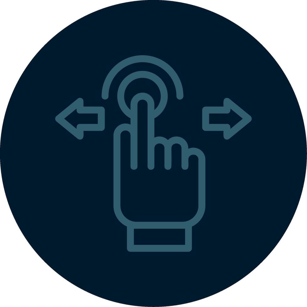 gesto controlar línea multi color icono vector