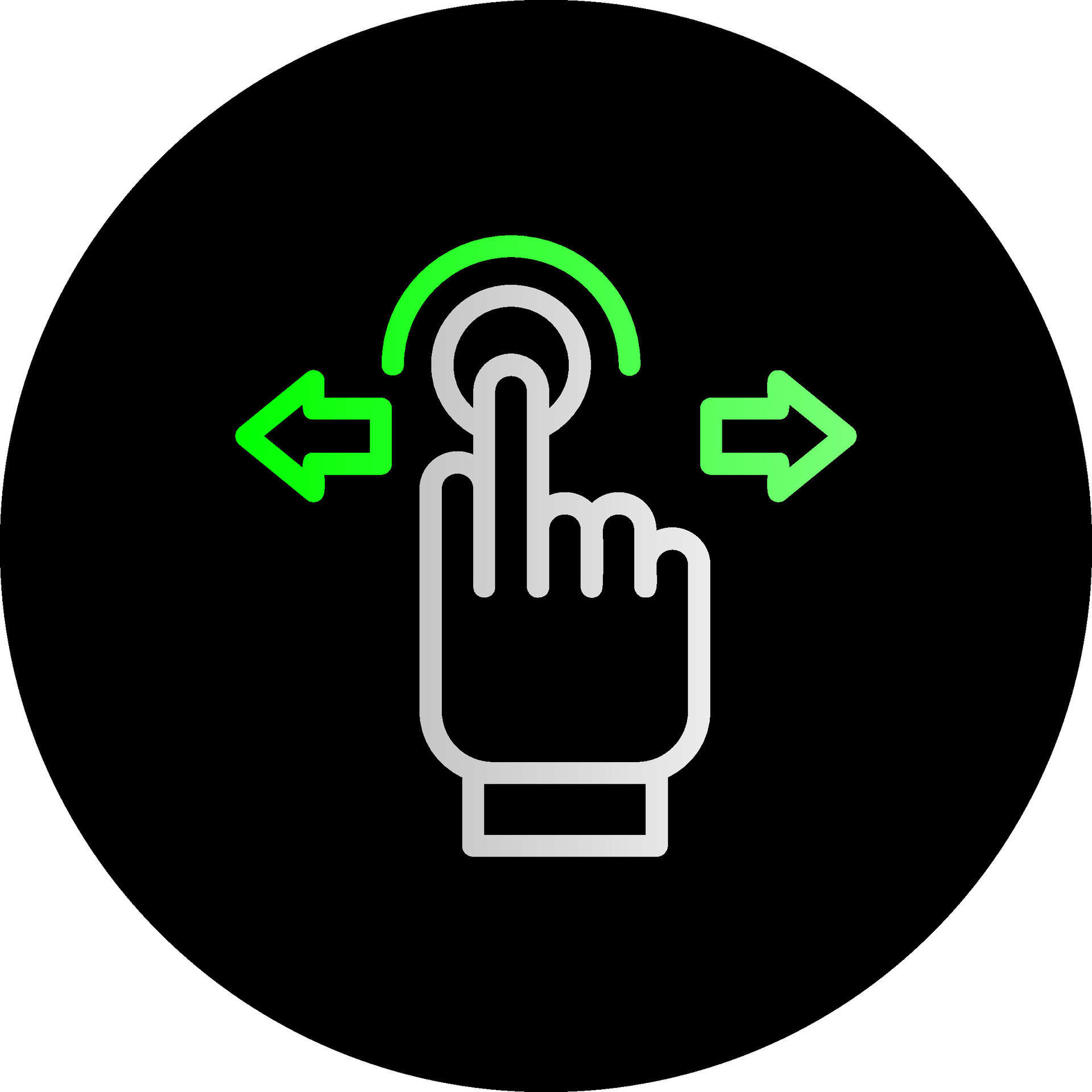 Gesture Control Dual Gradient Circle Icon 39493244 Vector Art at Vecteezy