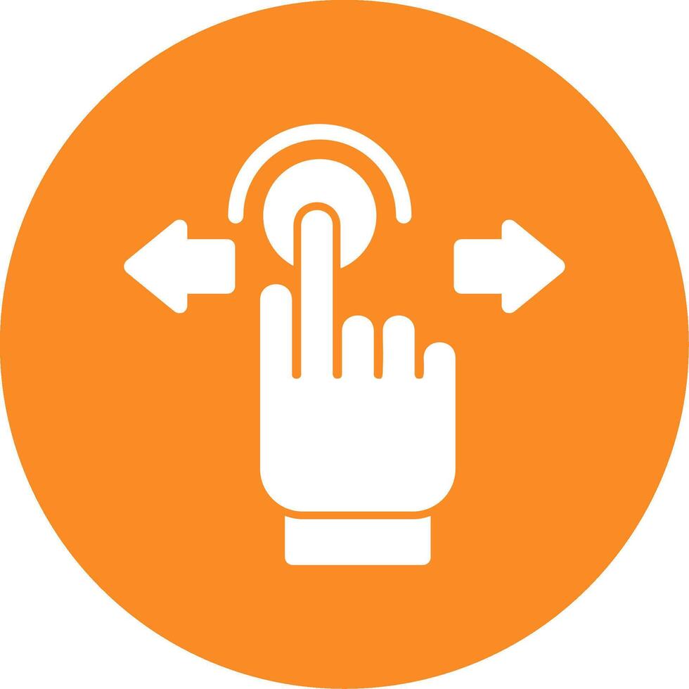 Gesture Control Glyph Circle Icon vector