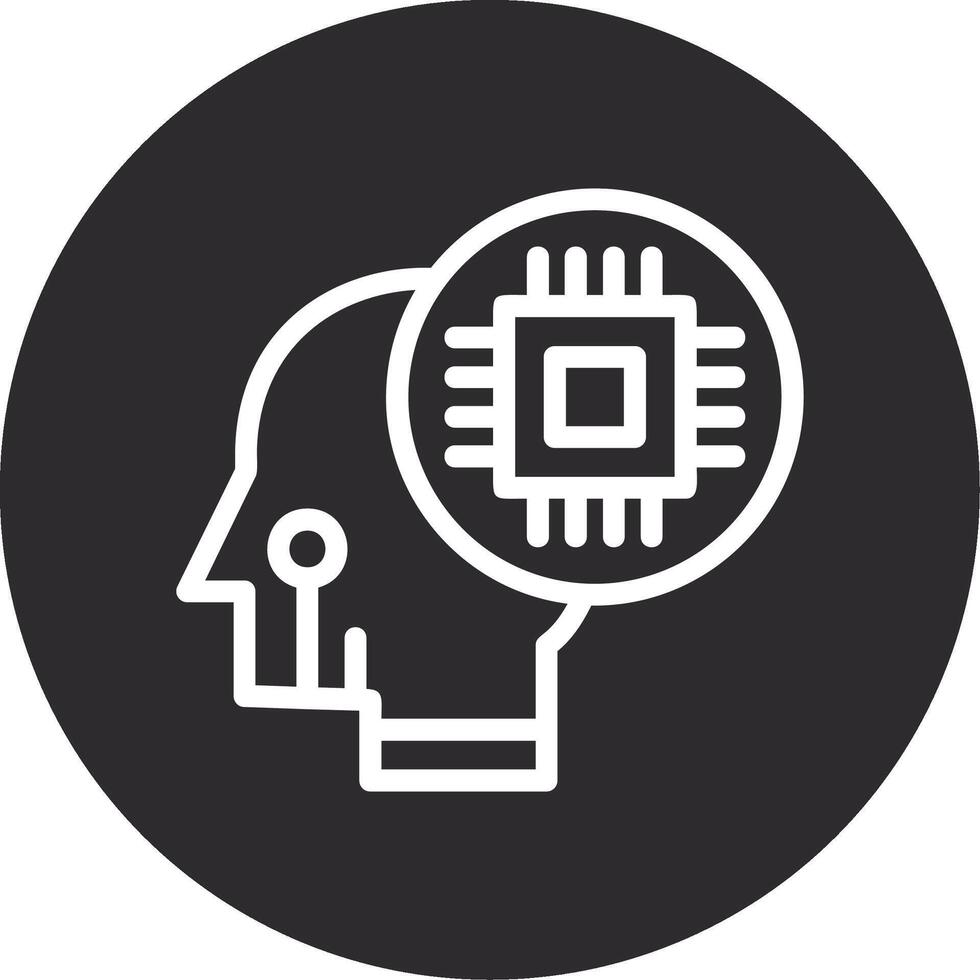 Neural Interface Inverted Icon vector