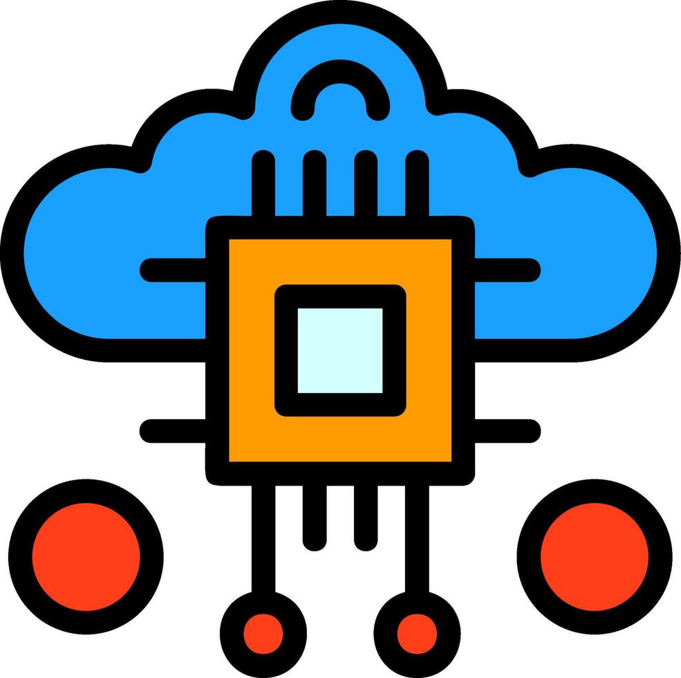 Swarm Intelligence Line Filled Icon vector