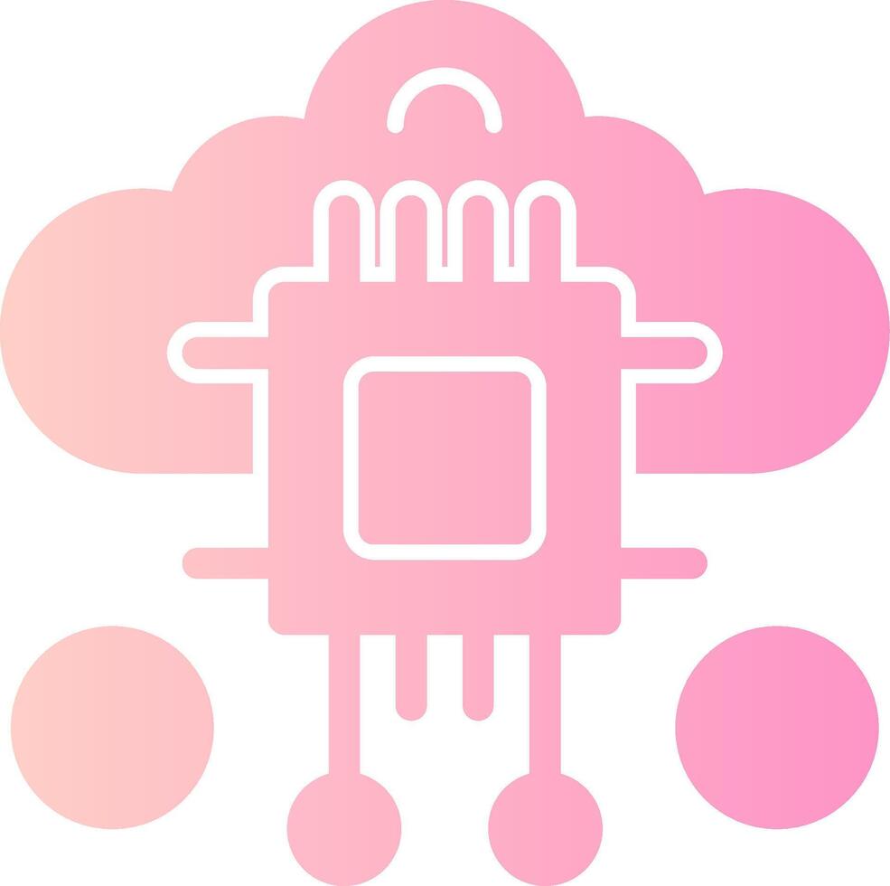 Swarm Intelligence Solid Multi Gradient Icon vector