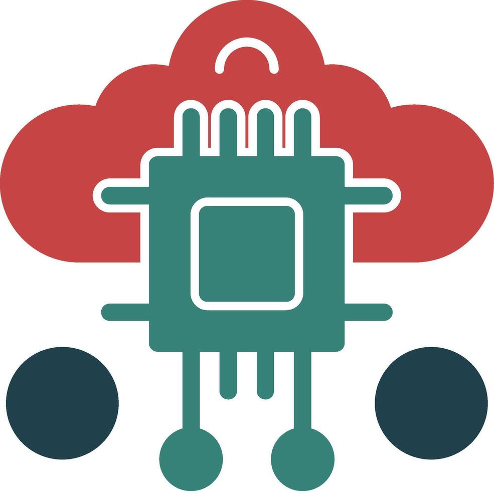Swarm Intelligence Glyph Two Color Icon vector